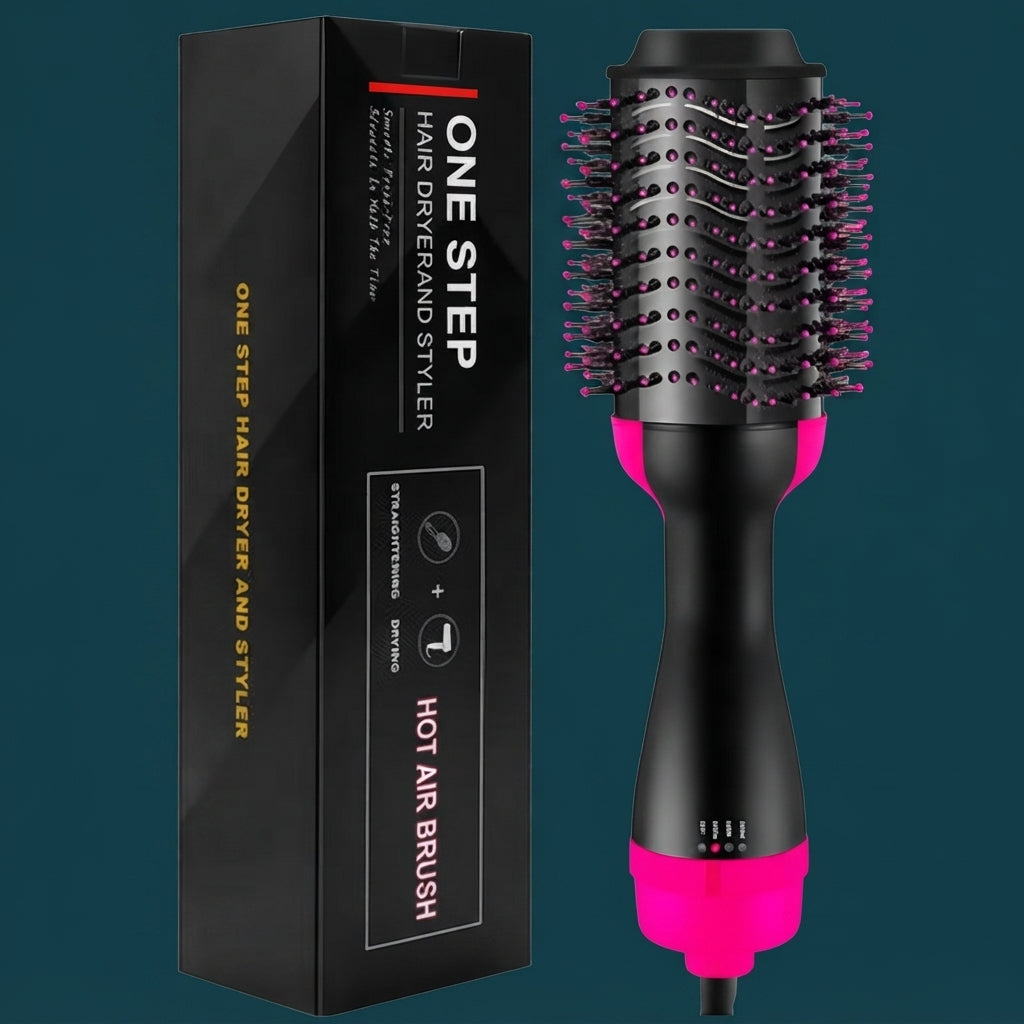 One Step Hot Air Hair Dryer and Volumizer Styling Brush