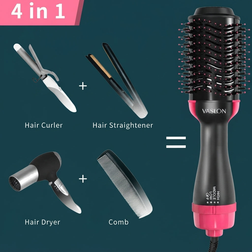 One Step Hot Air Hair Dryer and Volumizer Styling Brush